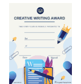 Creative Writing Award Free Template
