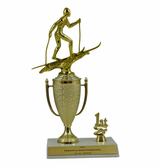 Cross Country Skiing 1st, 2nd and 3rd Place Award Cup Trophy