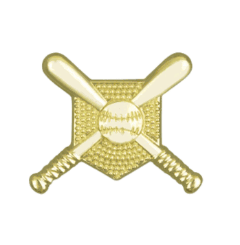 Crossed Bats Baseball Pins - Click to enlarge