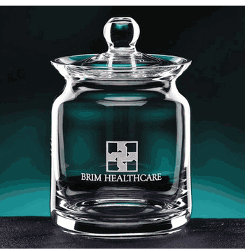 Crystal Biscuit Barrel (28 Oz.) - Click to enlarge