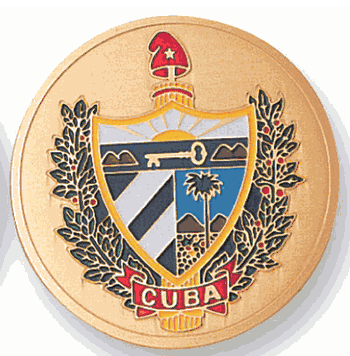 Cuban Shield Medal Insert (Etched) - Click to enlarge
