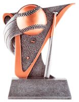 Value Line Baseball & Bat Trophy