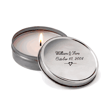 Custom Printed Tea Light Favors - Click to enlarge