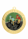 Gold Cycling Award Medal, 2 3/4"