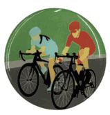 Cycling Epoxy Decal (2")