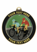 Cycling Insert Medal with Personalized Rim
