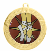 Dance Award Medal - Gold Frame, 2 3/4"