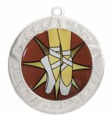 Dance Award Medal - Silver Frame, 2 3/4"