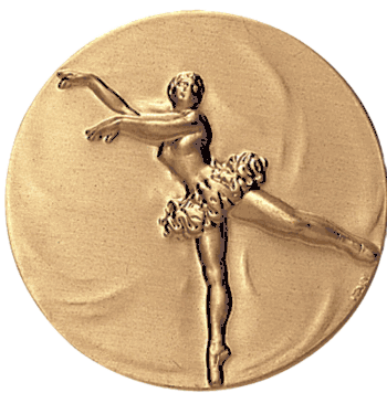 Dance Ballet Litho Medal Insert - Click to enlarge