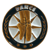 Dance Gold Enamel Lapel Pin