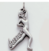 Dancer Pewter Keychain