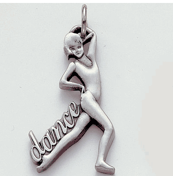 Dancer Pewter Keychain - Click to enlarge