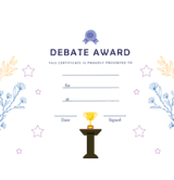 Debate Award Free Template