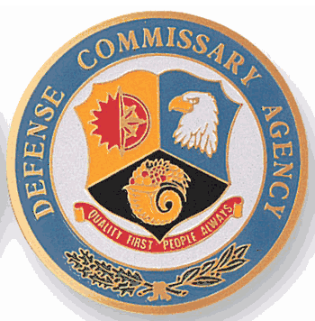 Defense Commissary Agency Medal Insert (Etched) - Click to enlarge