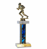 Deluxe Double Platform Football Trophy - Multiple Sizes