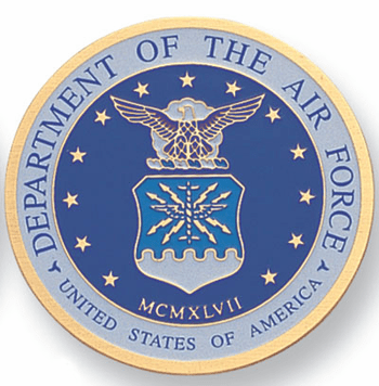 Department Of The Air Force Medal Insert (Etched) - Click to enlarge