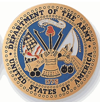 Department Of The Army Medal Insert (Etched) - Click to enlarge