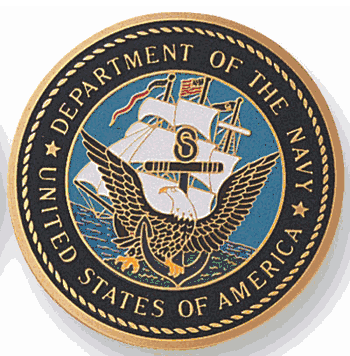 Department Of The Navy Medal Insert (Etched) - Click to enlarge