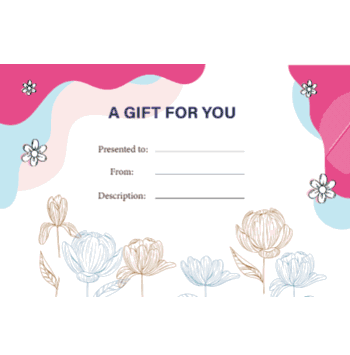 Design 6 Gift Certificate Free Template - Click to enlarge