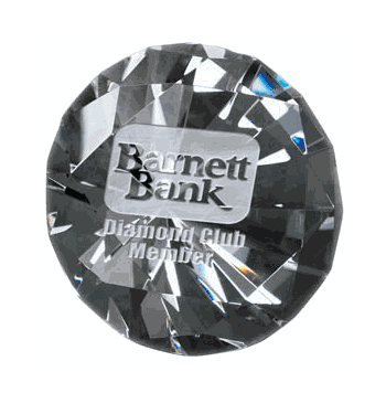 Diamante Crystal Paperweight - 3 Sizes - Click to enlarge