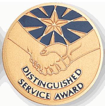Distinguished Service Award Medal Insert (Etched) - Click to enlarge