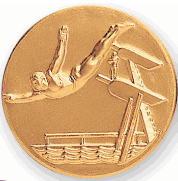 Diving (Male) Litho Medal Insert - Click to enlarge