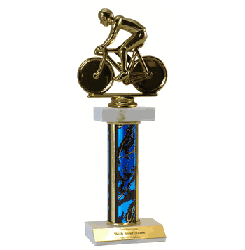 Double Platform Bicycle Figure Trophies (3 sizes) - Click to enlarge