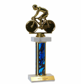 Double Platform Bicycle Figure Trophy (3 sizes)