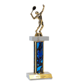 Double Platform Tennis Figure Trophy (3 sizes)