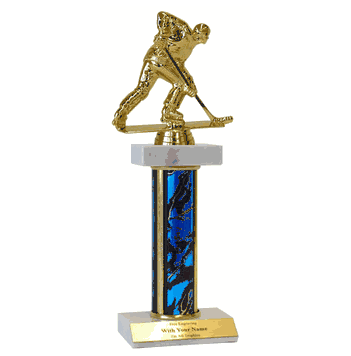 Double Platform Trophies in 2 Sizes - Roller Hockey - Click to enlarge