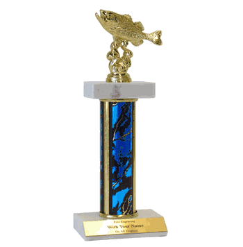 Double Platform Trophies in 3 Sizes- Bass Fish - Click to enlarge
