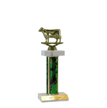Double Platform Trophies in 3 Sizes - Cow - Click to enlarge