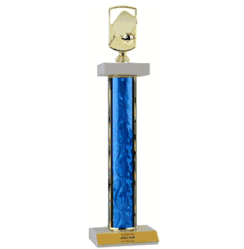 Double Platform Trophies in 3 Sizes - Pickleball - Click to enlarge