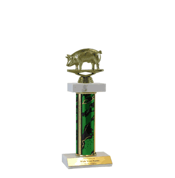 Double Platform Trophies in 3 Sizes - Pig - Click to enlarge