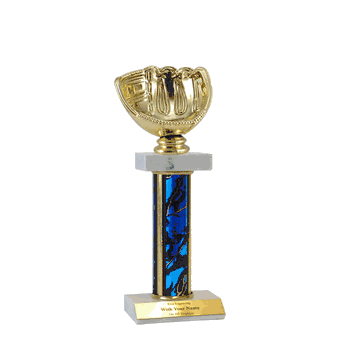 Double Platform Trophies in 3 Sizes- Softball Glove Figure - Click to enlarge