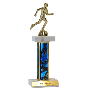 Double Platform Trophies in 3 Sizes - Track & Field - Click to enlarge