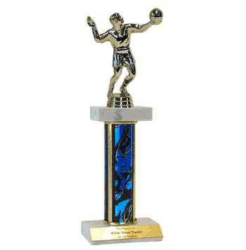 Volleyball Trophy - Deluxe Double Platform - Multiple Sizes - Click to enlarge