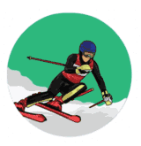 Downhill Skiing Epoxy Insert (2")