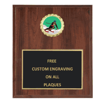Downhill Skiing Insert Plaque (Multiple Styles) - Click to enlarge