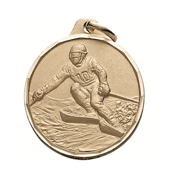 Downhill Skiing Medals, Male (1 1/4") - Click to enlarge
