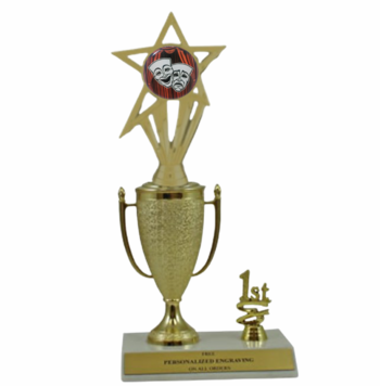 Drama 1st, 2nd and 3rd Place Award Cup Trophy with Insert - Click to enlarge