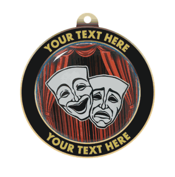 Drama Insert Medal with Personalized Rim - Click to enlarge