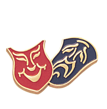 Drama Mask Pins - Click to enlarge