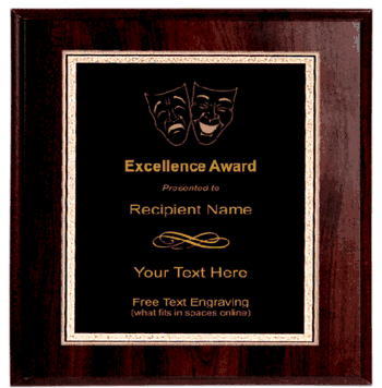 Drama Masks Plaque - Click to enlarge