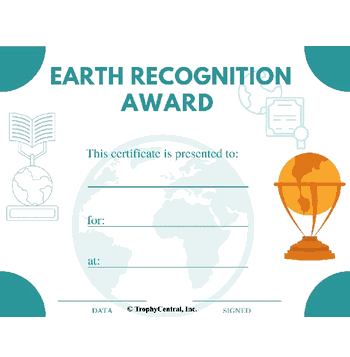 Earth Day Recognition Award - Click to enlarge