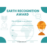 Earth Day Recognition Award