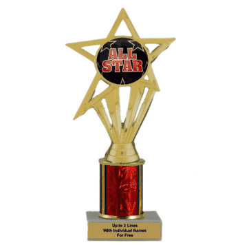 Economy Column Insert Trophy - All Star - Click to enlarge