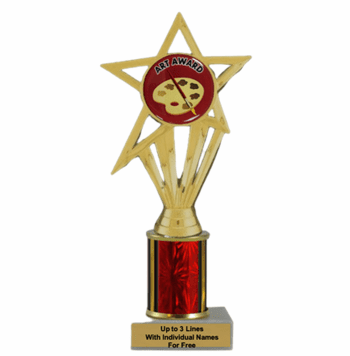 Economy Art Trophy with Column & Insert - Click to enlarge