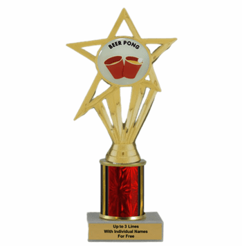 Economy Column Beer Pong Insert Trophy - Click to enlarge
