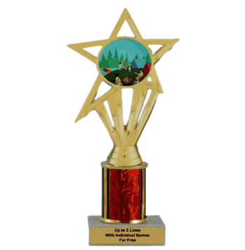 Economy Column Insert Trophy - Camping - Click to enlarge